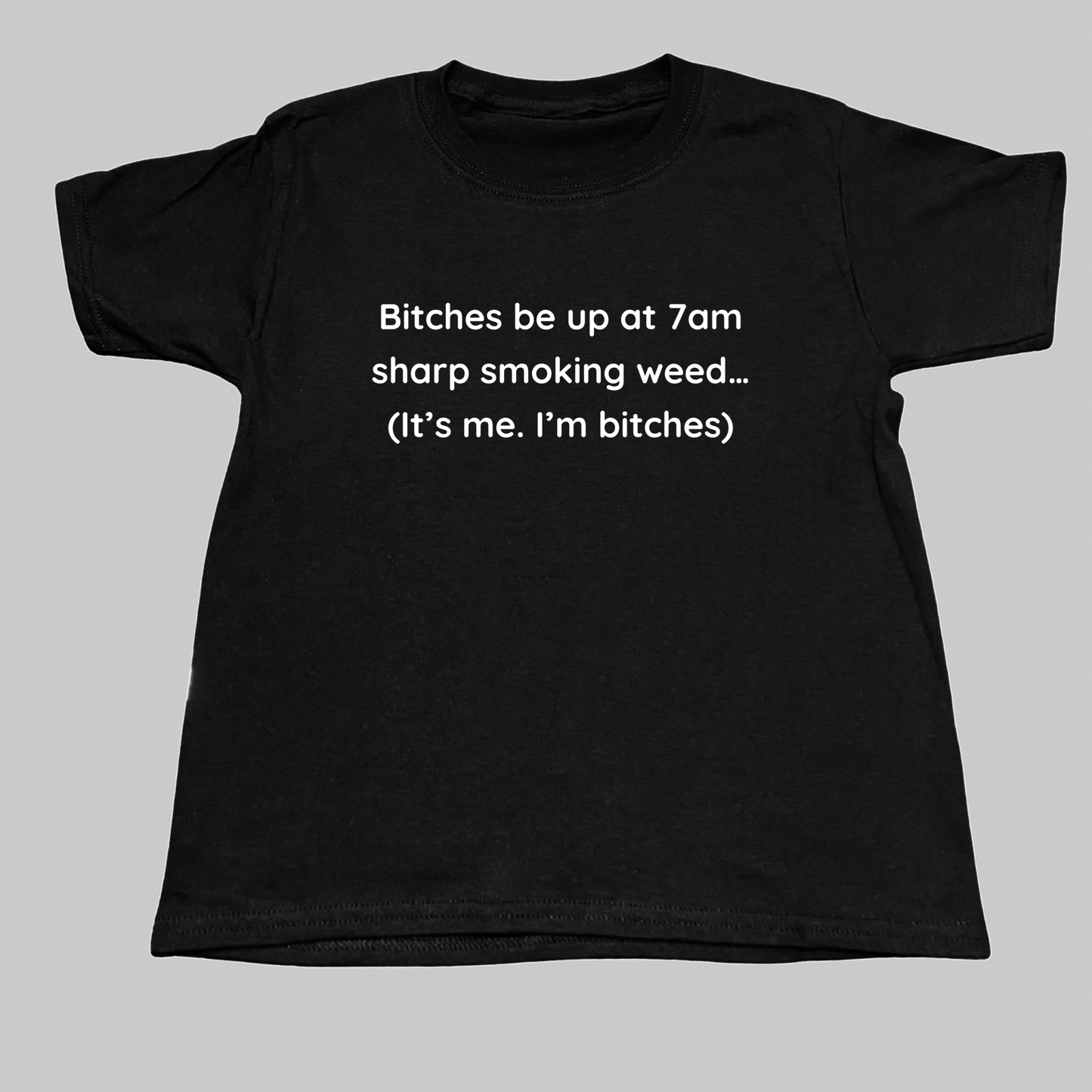 B*tches Be Up At 7am Smoking W**d Baby Tee