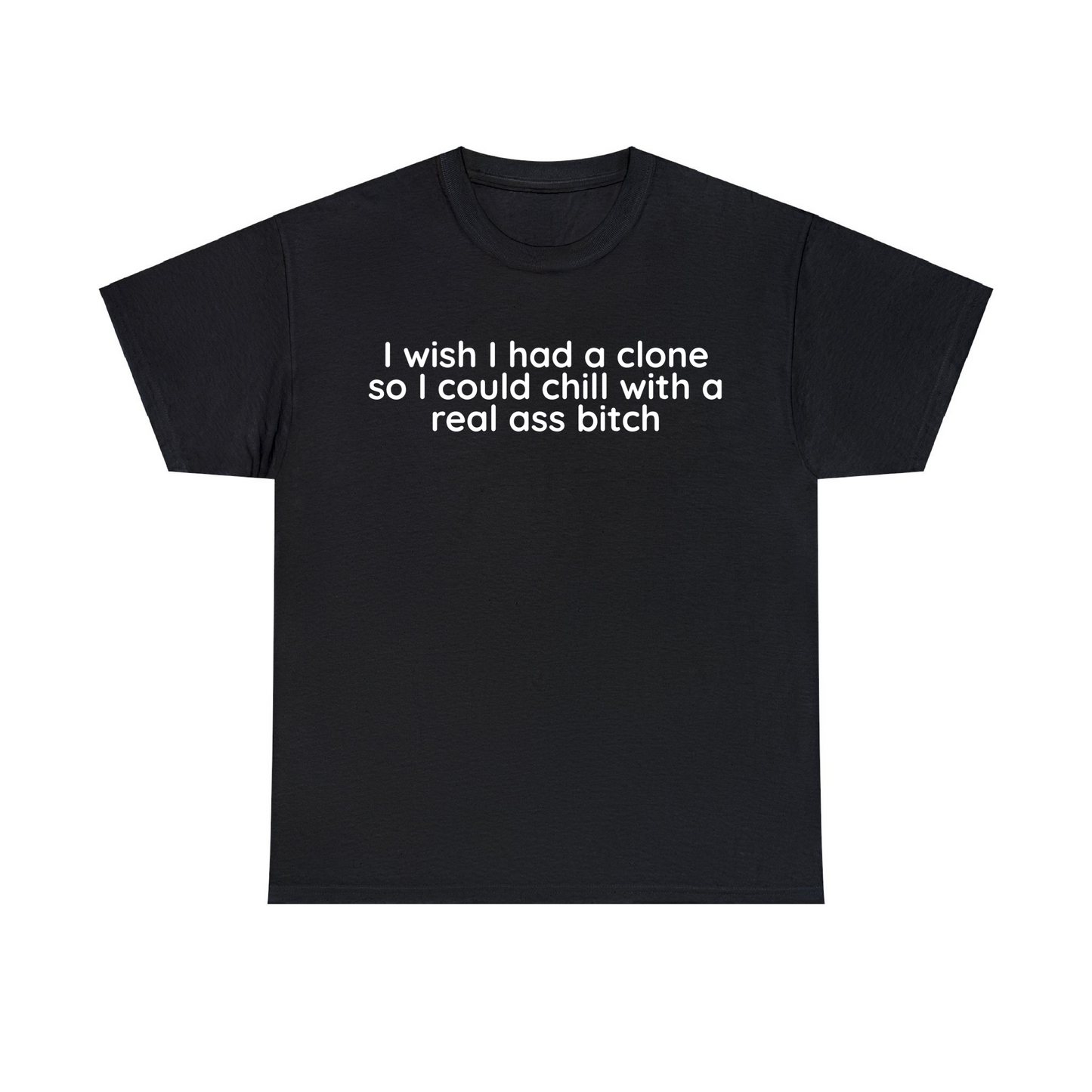 I Wish I had A Clone Black Unisex Heavy Cotton Tee